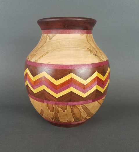 You can make a beautiful Inca Vase like this one.  Just follow the segmented woodturning plans at the end of this article.